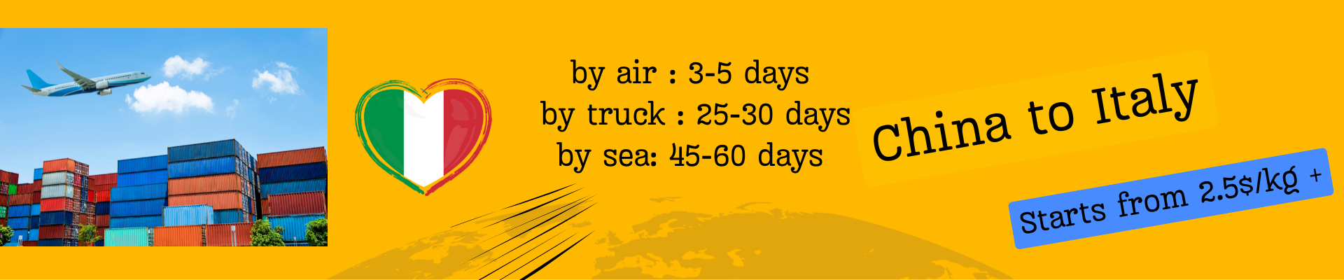 china Italy shipping