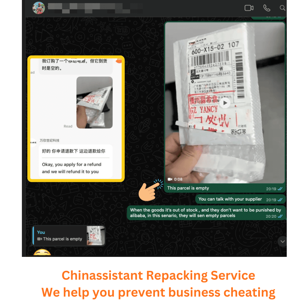 Why a China Repacking Agent Is Essential for Mini Importation 6 Example of an empty or fake shipment intercepted at the repacking stage